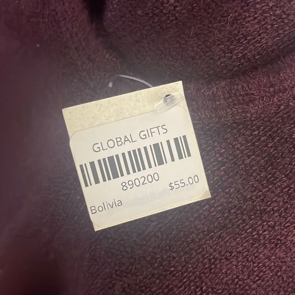 Plum Purple Sweater Knit Circle Vest NEW - Picture 9 of 12